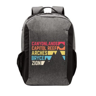 Utahs Five National Parks Souvenir Cool Nps Moab Utah Mighty 5 Vector Backpack