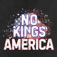Usa Flag No Kings In America Democracy 7 Panel Mesh Trucker Snapback Hat