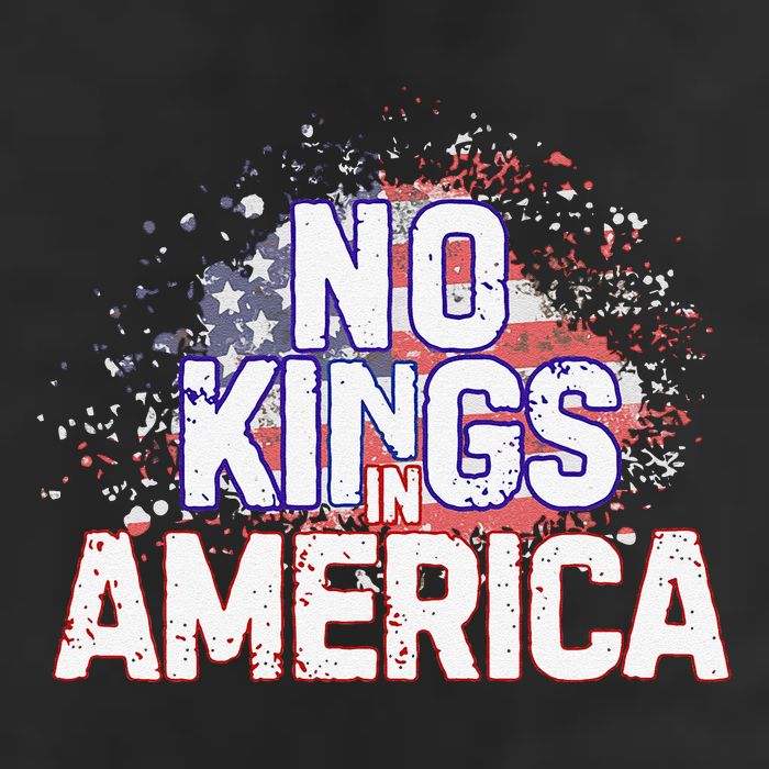 Usa Flag No Kings In America Democracy 7 Panel Mesh Trucker Snapback Hat
