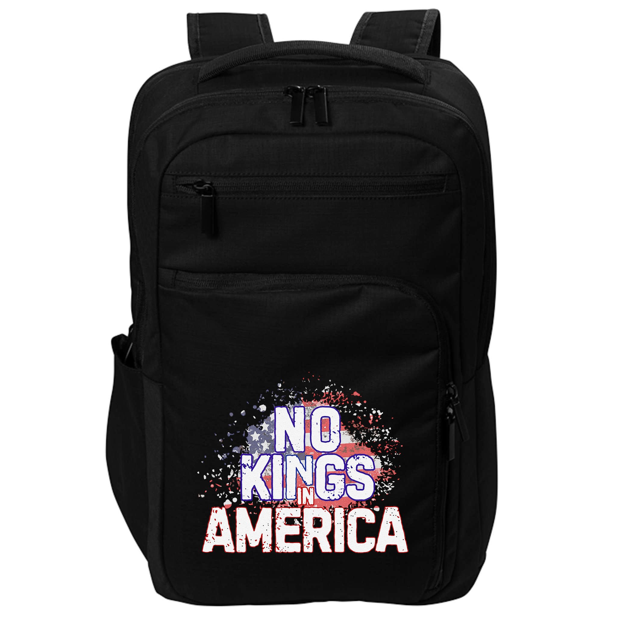 Usa Flag No Kings In America Democracy Impact Tech Backpack