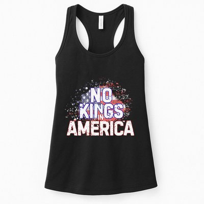 Usa Flag No Kings In America Democracy Womens Tank Top