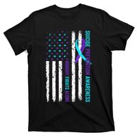 USA Flag Nobody Fights Alone Suicide Prevention Awareness T-Shirt