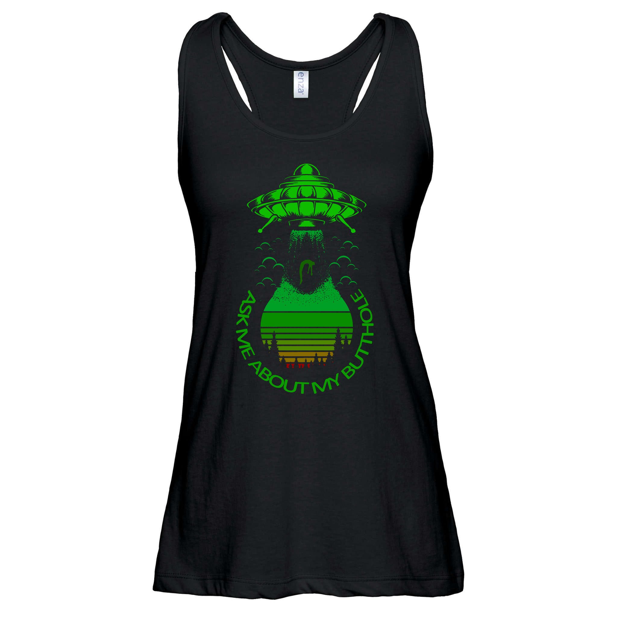 UFO Adduction As Me About My Butthole Ladies Essential Flowy Tank