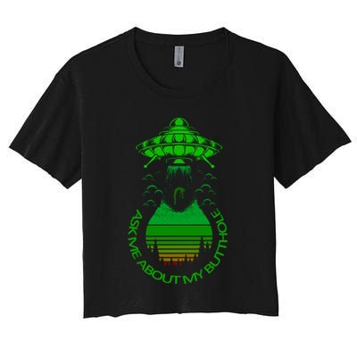 UFO Adduction As Me About My Butthole Crop Top