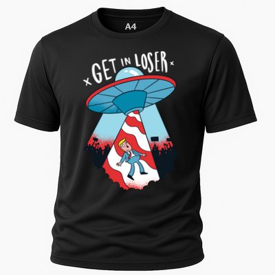 UFO Aliens Abducted Trump Get In Loser Performance Shirt