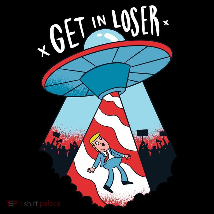 UFO Aliens Abducted Trump Get In Loser Flatbill Hat