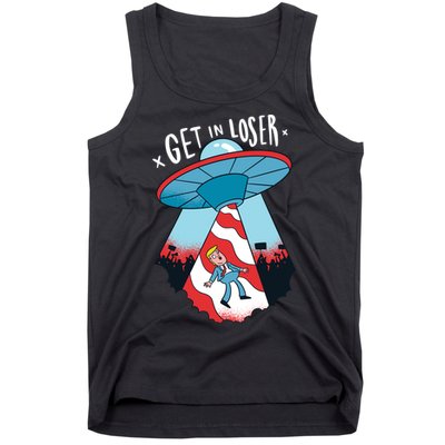 UFO Aliens Abducted Trump Get In Loser Tank Top