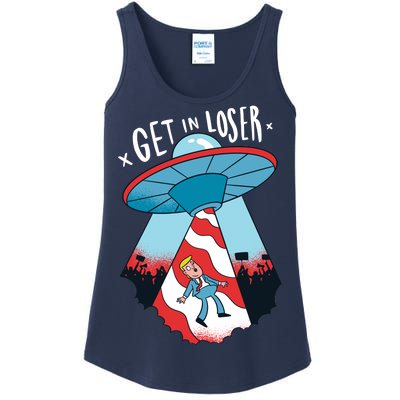 UFO Aliens Abducted Trump Get In Loser Ladies Essential Tank