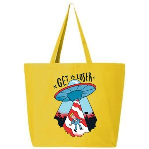 UFO Aliens Abducted Trump Get In Loser 25L Jumbo Tote