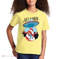 UFO Aliens Abducted Trump Get In Loser Kids T-Shirt