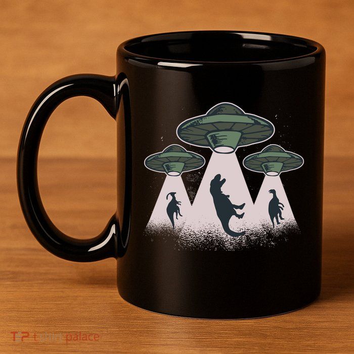 UFO Dinos 11oz C Handle Ceramic Mug