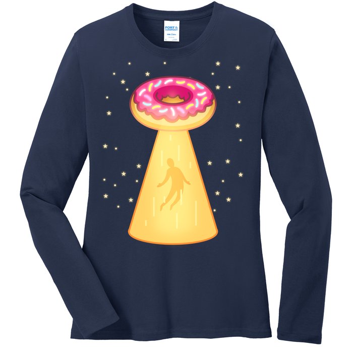 UFO Donuts Ladies Long Sleeve Shirt