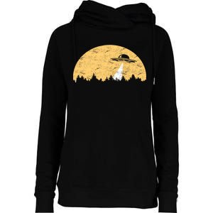 UFO Moon Wilderness Womens Funnel Neck Pullover Hood