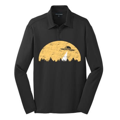 UFO Moon Wilderness Silk Touch Performance Long Sleeve Polo