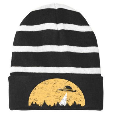 UFO Moon Wilderness Striped Beanie with Solid Band