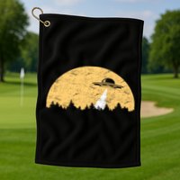 UFO Moon Wilderness Golf Towel