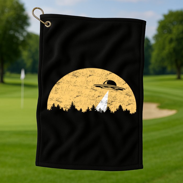 UFO Moon Wilderness Golf Towel