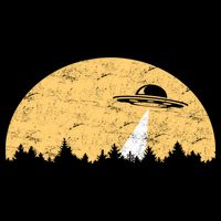 UFO Moon Wilderness Cropped Pullover Crew