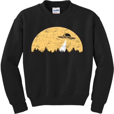 UFO Moon Wilderness Kids Sweatshirt