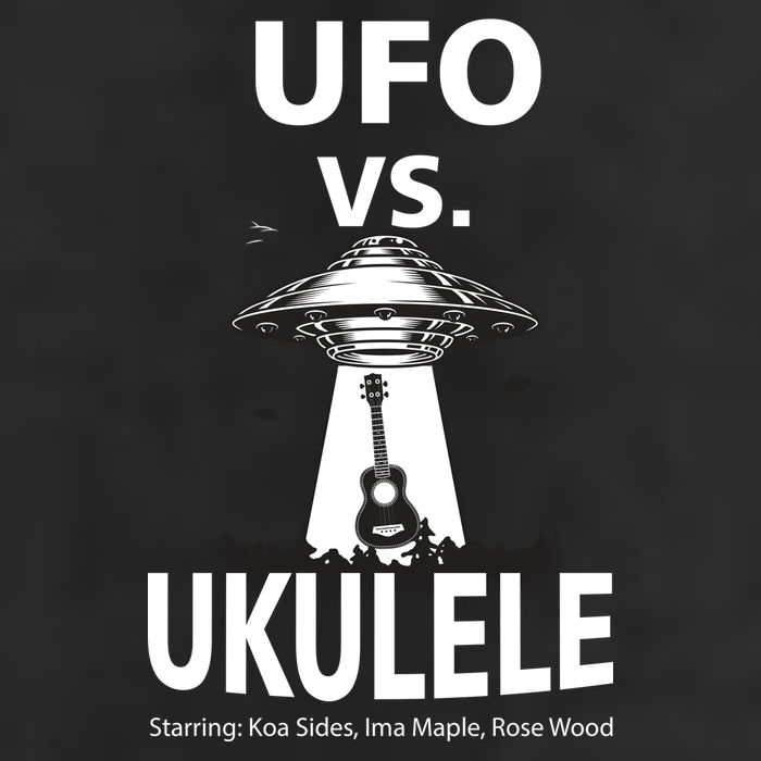 UFO Vs Ukulele Garment-Dyed Heavyweight T-Shirt