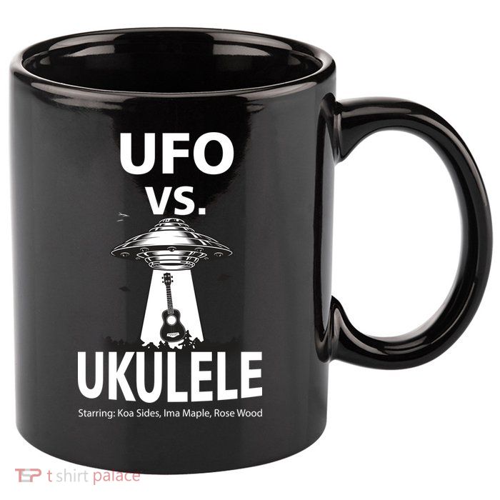 UFO Vs Ukulele 11oz C Handle Ceramic Mug