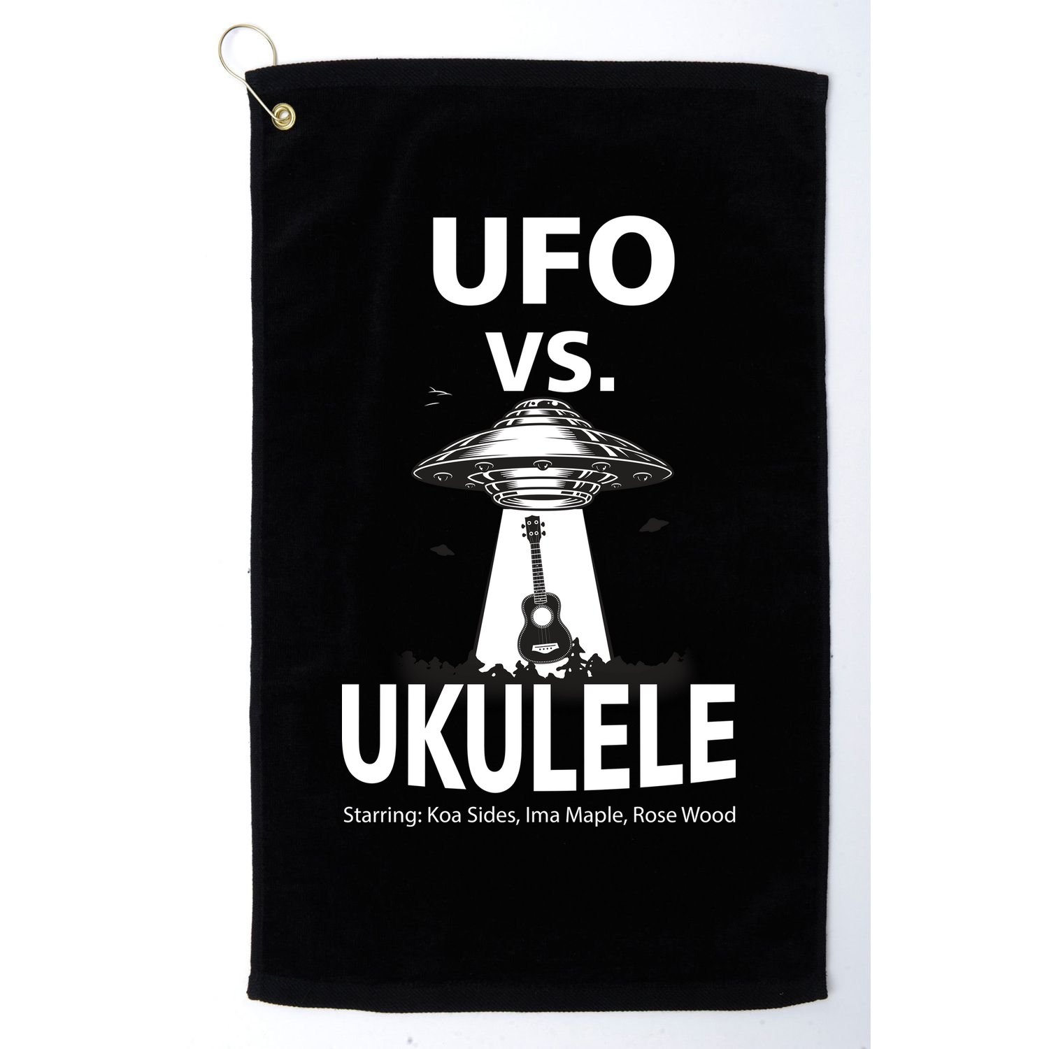 UFO Vs Ukulele Golf Towel