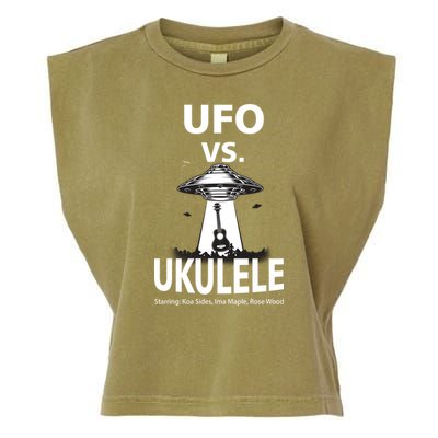UFO Vs Ukulele Garment-Dyed Women's Muscle Tee