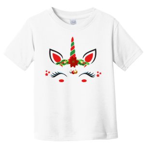 Unicorn Face Ornaments Christmas Funny Gifts Girls Teens Toddler T-Shirt