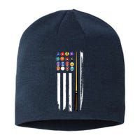 Usa Flag Pool Player Cute Cues Stick Best Gift For Player Sustainable Beanie