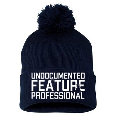 Undocumented Feature Professional Coder Software Developer Pom Pom 12in Knit Beanie