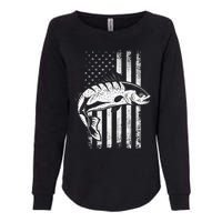 USA Flag Patriotic American Fisherman Hobby Fishing Womens California Wash Sweatshirt