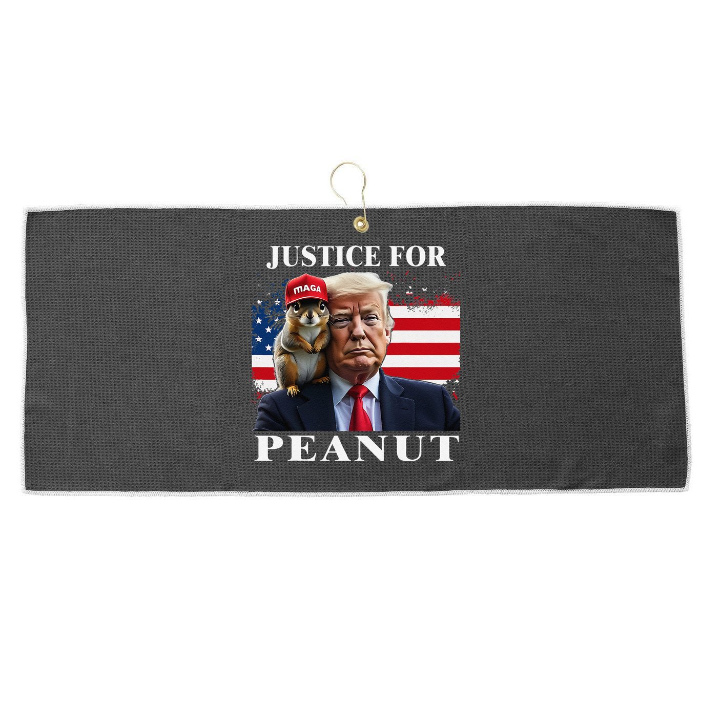 Ustice For Peanut And Fred Large Microfiber Waffle Golf Towel