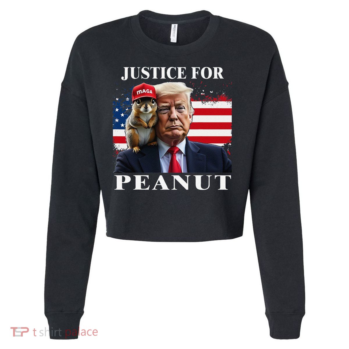 Ustice For Peanut And Fred Cropped Pullover Crew