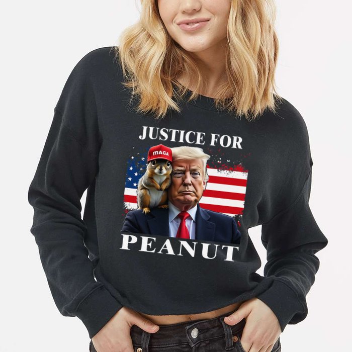 Ustice For Peanut And Fred Cropped Pullover Crew