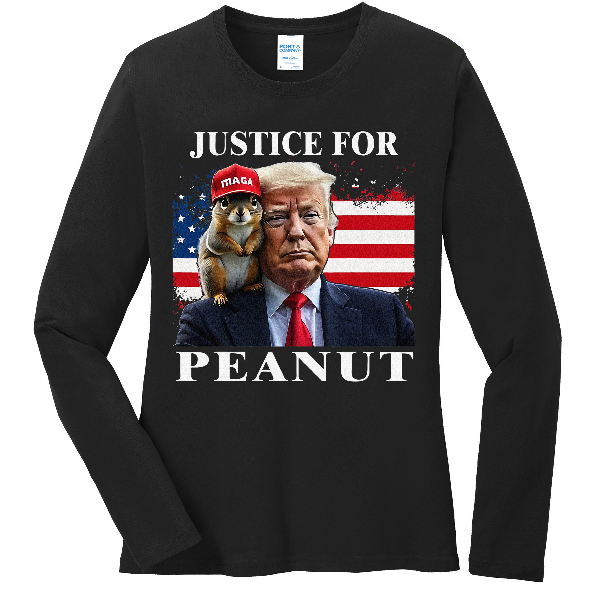 Ustice For Peanut And Fred Ladies Long Sleeve Shirt