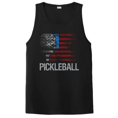 Us Flag Pickleball Player Paddleball Lover PosiCharge Competitor Tank