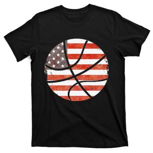 Usa Flag Patriotic Basketball Gift T-Shirt