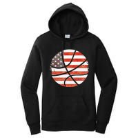 Usa Flag Patriotic Basketball Gift Women's Pullover Hoodie