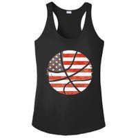 Usa Flag Patriotic Basketball Gift Ladies PosiCharge Competitor Racerback Tank