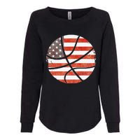 Usa Flag Patriotic Basketball Gift Womens California Wash Sweatshirt