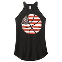 Usa Flag Patriotic Basketball Gift Women's Perfect Tri Rocker Tank