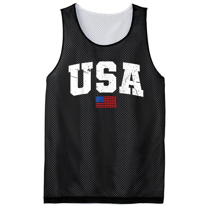 USA Flag Patriotic 4th Of July America Day Of Independence Mesh Reversible Basketball Jersey Tank