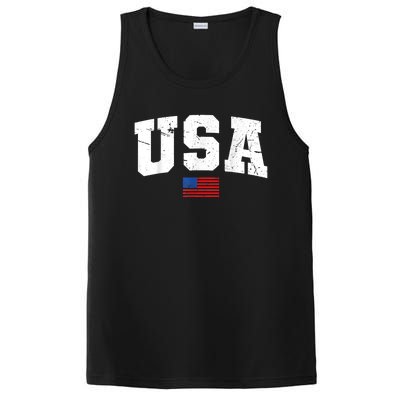 USA Flag Patriotic 4th Of July America Day Of Independence PosiCharge Competitor Tank