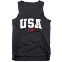 USA Flag Patriotic 4th Of July America Day Of Independence Tank Top