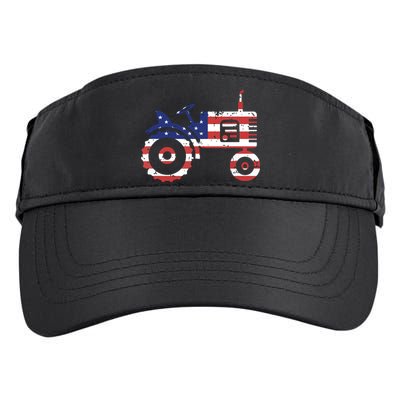 USA Flag Patriotic Tractor American Farmer Adult Drive Performance Visor