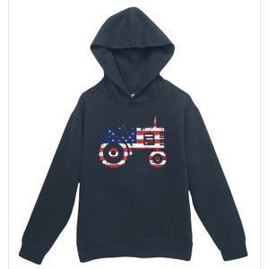 USA Flag Patriotic Tractor American Farmer Urban Pullover Hoodie