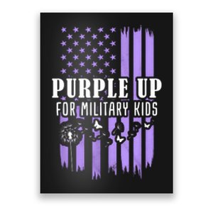 Usa Flag Purple Up For Military Child Dandelion Poster