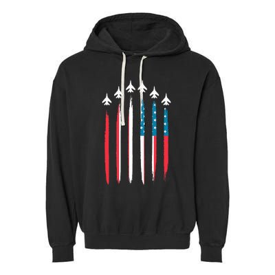 US Flag Patriotic American Happy 4th Of July Garment-Dyed Fleece Hoodie