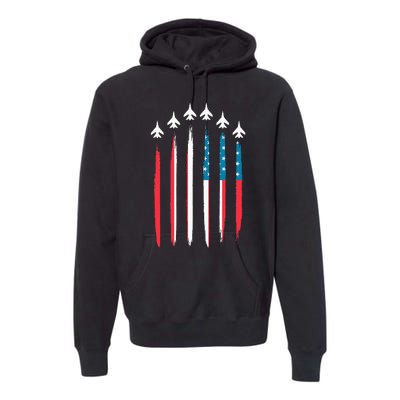 US Flag Patriotic American Happy 4th Of July Premium Hoodie