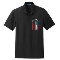 US Flag Patriotic American Happy 4th Of July Dry Zone Grid Polo